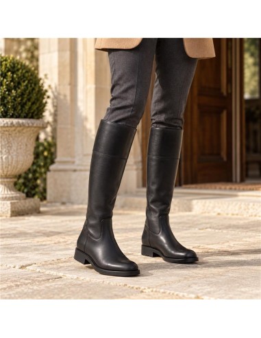 Botas de mujer de piel liso color negro