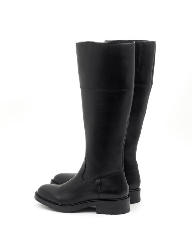 Botas de mujer de piel liso color negro