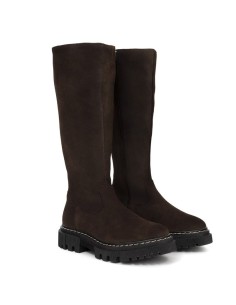 Botas de mujer de ante afelpado color marrón