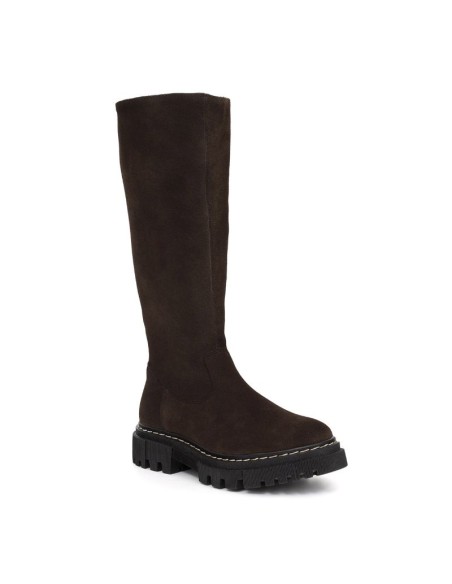 bottes femme suède marron W-SORUEGA-BROWN