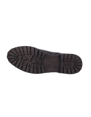 Botines de mujer de piel difuminado color negro