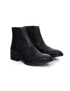 Botines de mujer de piel acabado a mano color negro