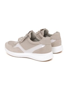 Beige suede Women's sneakers 2