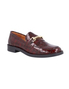 femmes mocassins de peau Bordeaux W-COLSAN-BURDEOS 2
