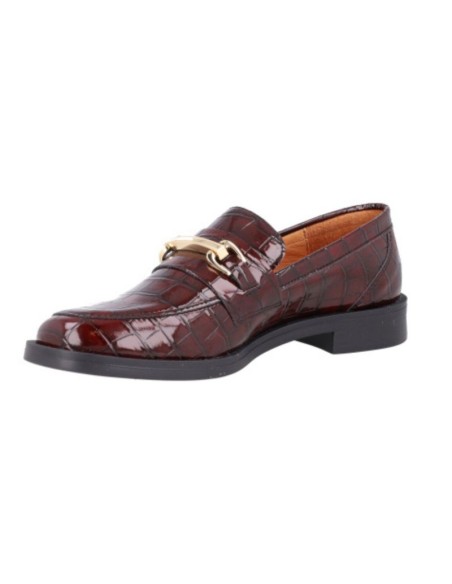 femmes mocassins de peau Bordeaux W-COLSAN-BURDEOS