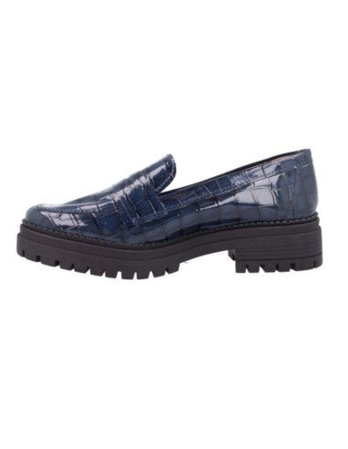 femmes mocassins de peau bleu W-CROSO-BLUE