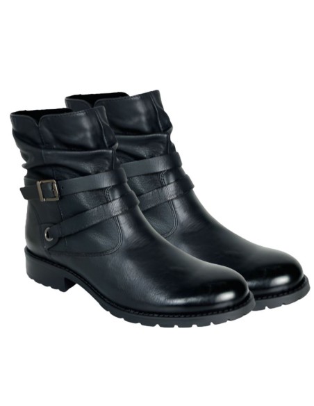 bottines femme de peau le noir W-LATI-BLACK