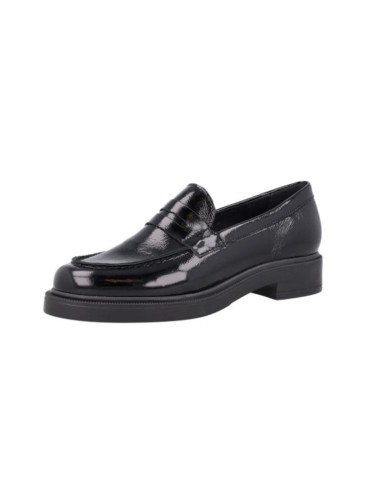 Mocasines de mujer de piel con antifaz color negro