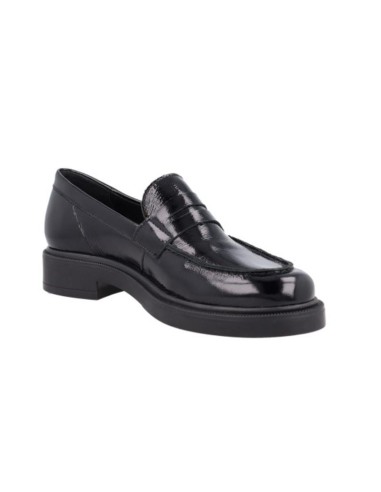 Mocasines de mujer de piel con antifaz color negro