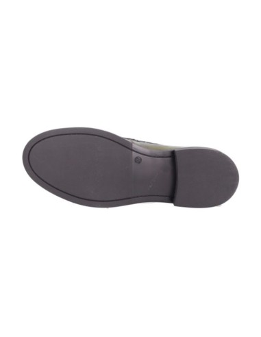 Mocasines de mujer de piel con antifaz color verde