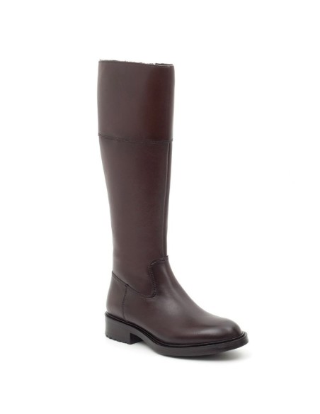 bottes femme de peau marron W-MORNIA-BROWN