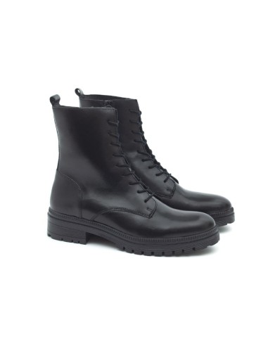 Black leather women's boots