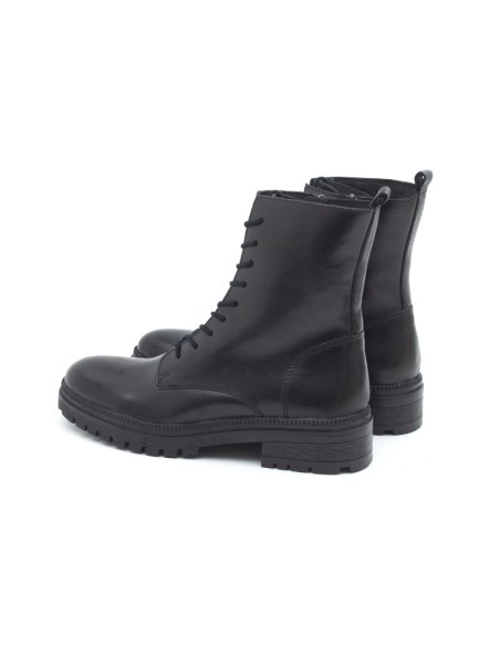 Black leather women's boots