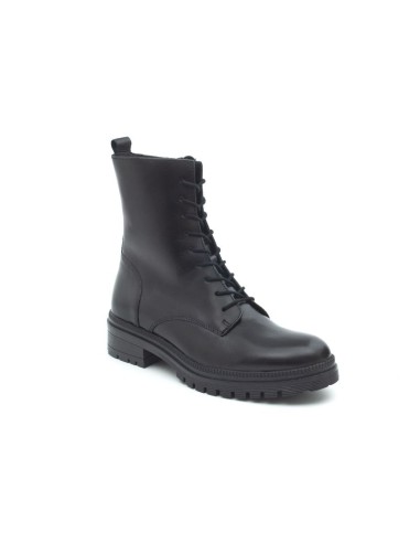 Black leather women's boots