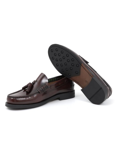 Burgundy leather Castellanos