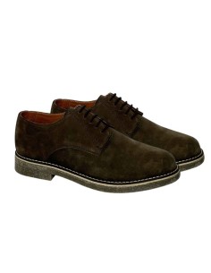 Derby suède marron SANEIRO-BROWN