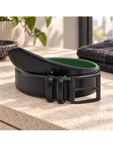 Black leather belt