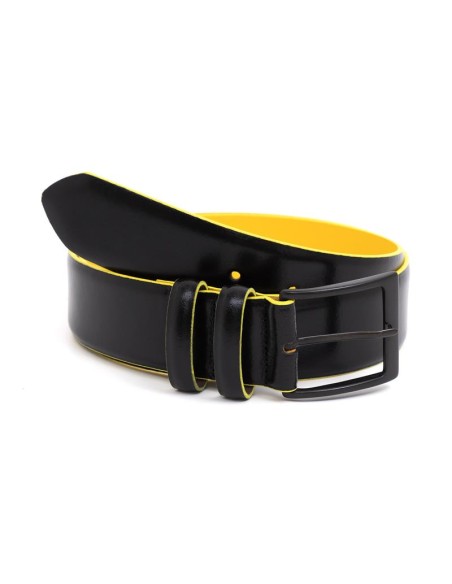 Black leather belt