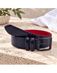 Black leather belt