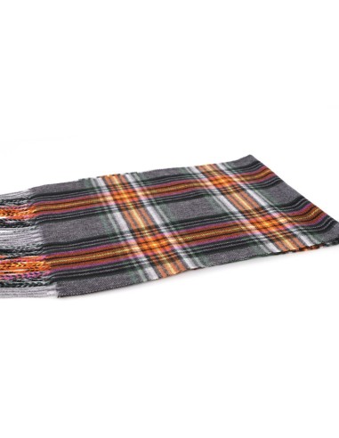 Foulard pour homme à carreaux gris BUF-MADIRE-GREY