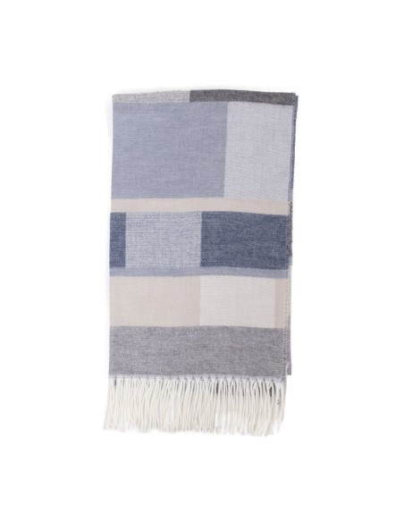 Blue Squared men's scarf