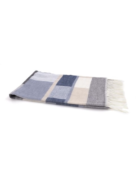 Foulard pour homme à carreaux bleu BUF-MICUA-BLUE