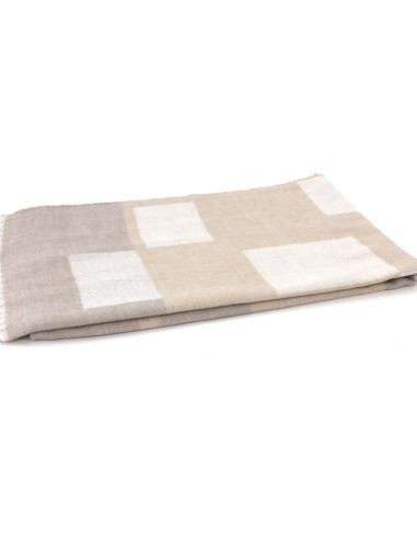 Beige Squared men's scarf