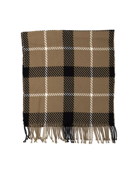 Brown Squared men's scarf