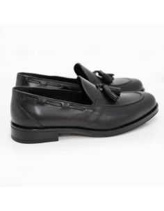 Mocassin de peau le noir POKUR-BLACK 2