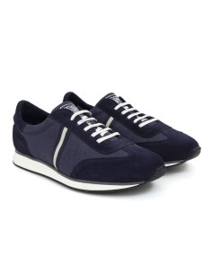 Sneakers de ante liso color azul