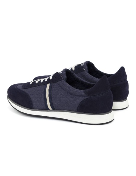 Blue suede sneakers