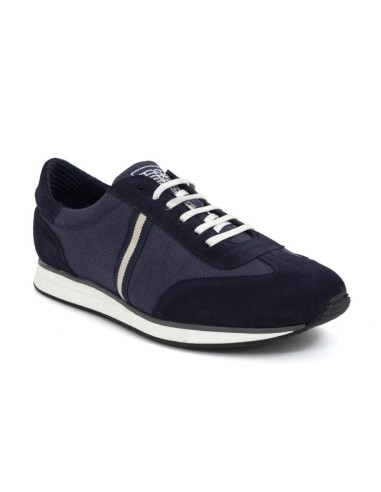 Sneakers de ante liso color azul