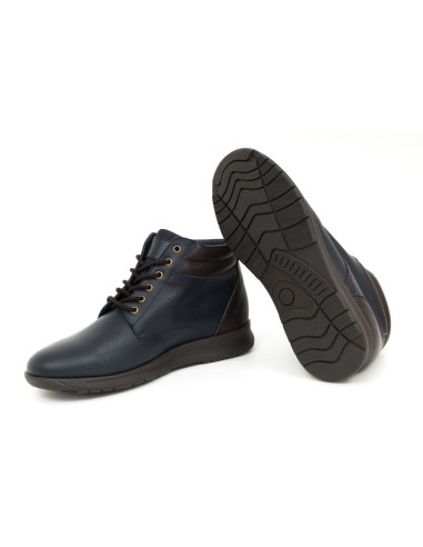 Bottine de peau bleu BERNO-NAVY