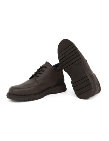 Bottine de peau marron BORTANO-BROWN