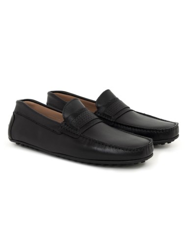 Mocassin de peau le noir MOCBAFAZ-NEGRO