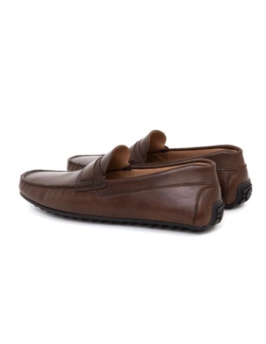 Mocassin de peau marron MOCBAFAZ-TESTA