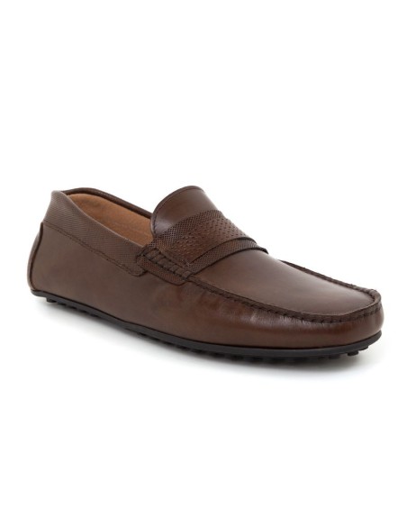 Mocassin de peau marron MOCBAFAZ-TESTA