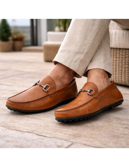 Light Brown leather moccasin