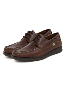 Brown leather boat shoe 2