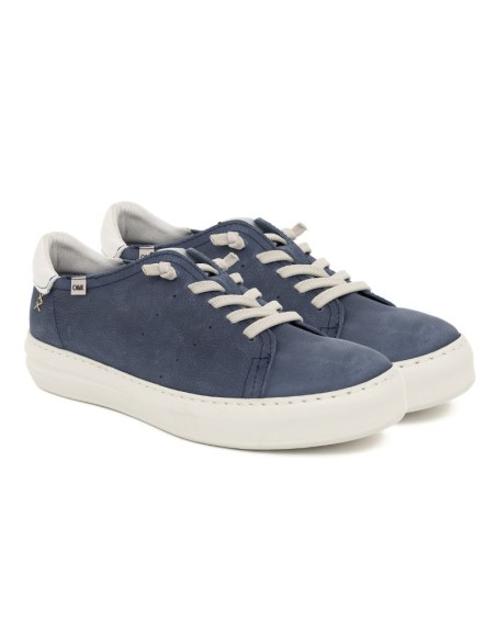 baskets nubuck bleu NUCATI-BLUE