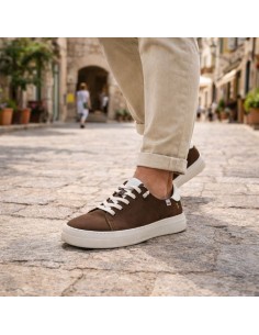 Brown nubuck sneakers