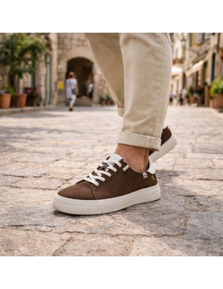 baskets nubuck marron NUCATI-BROWN