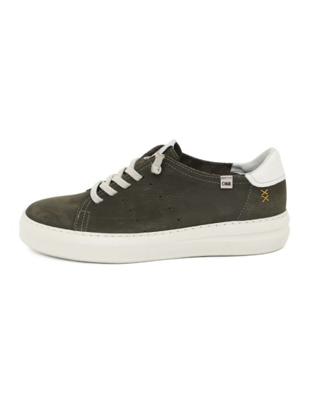 Green nubuck sneakers
