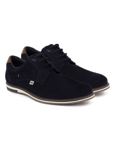 Blue suede derby
