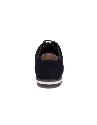 Derby de ante acabado a mano color azul