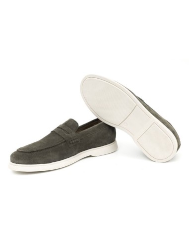 Mocassin suède vert STEP-KAKI