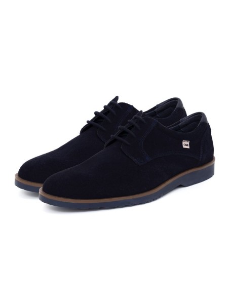 Blue suede derby