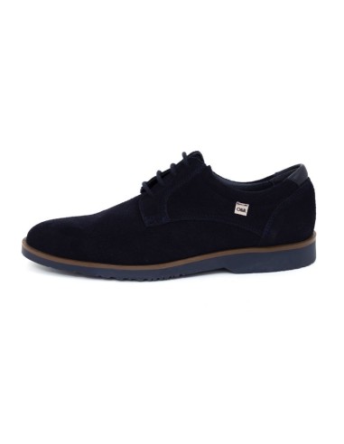 Blue suede derby