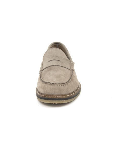 Beige suede moccasin
