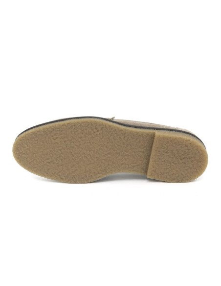 Beige suede moccasin